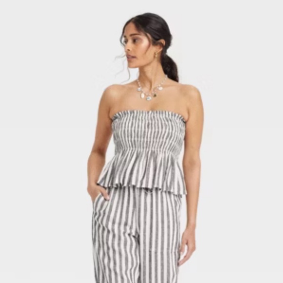 Universal Thread Pants - NWT Universal Threads Striped Peplum Tube Top, sz small